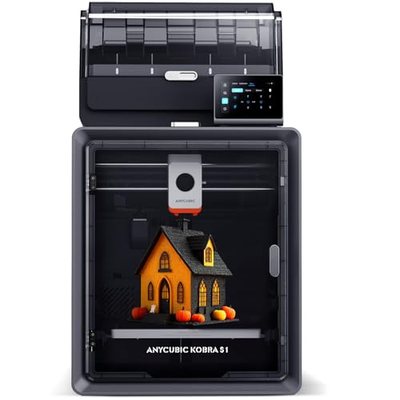 Anycubic Kobra S1 Combo 3D-Drucker Mehrfarbig, 600mm/s Hochgeschwindigkeitsdruck, Trocknen beim Drucken, Vollständig Ges