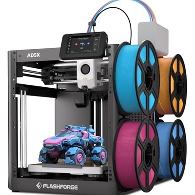 Flashforge Adventurer 5X 3D-Drucker mit Mehrfarbendruck, Anpassbar mit IFS,AD5X 3D-Drucker für mehrere Materialien,Volla