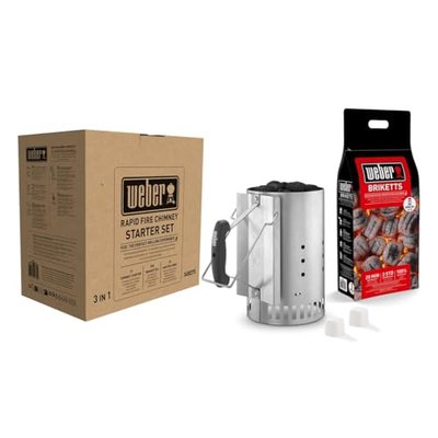 Weber Rapidfire Anzündkamin für Holzkohlegrills, Set