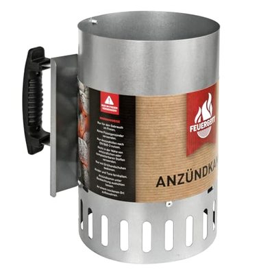 FEUERGOTT Anzündkamin Big XXL - Grillkohle Grillanzünder mit natürlichem Zugmechanismus, für Holzkohle und Briketts und