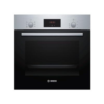 Bosch HBF133BR0 Serie 2 Einbau-Backofen, 60 x 60 cm, EcoClean Direct Reinigungshilfe, 3D Heißluft Backen auf 3 Ebenen, L
