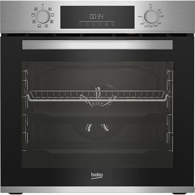 Beko Einbau-Backofen BBIM12300X, b300, 60 cm Backofen, 72 l Volumen, Dampfreinigung SteamShine, 8 Heizarten, AeroPerfect