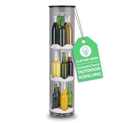 EASYmaxx Flaschenkühler Outdoor | Erdloch- Bierkühler, Camping Kühlschrank, Flaschenkühlschrank | bis zu 15 Flaschen | H