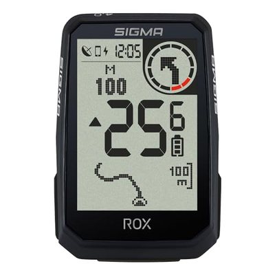 SIGMA ROX 4.0 Endurance Black | 41h Akkulaufzeit | 30 Funktionen wie Re-Routing & Höhenmessung | E-Bike Kompatibilit