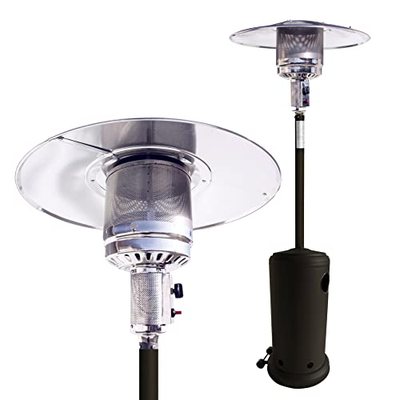 Lemodo Heizpilz 14 kW, Gasheizstrahler mit Piezo-Zündung, stufenlos regulierbar, mit Rädern und Umkippsicherung, für Ter