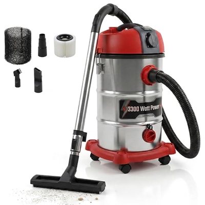 STAHLMANN VAC3300 Industriestaubsauger 3300W | Steckdose mit Automatik (2000W) | Blasfunktion | 21kPa Saugleistung | Nas