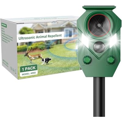 Ultraschall Katzenschreck für Garten, Katzenschreck Ultraschall Solar Tiervertreiber Garten, Wasserdicht mit IP65&PI