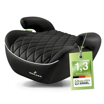 WALSER Premium Sitzerhöhung Auto Kinder, Qualitätssieger Sehr Gut* schmaler Kindersitz Auto i-Size ca. 6-12 Jahre 125-15