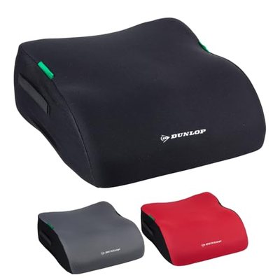 Dunlop Sitzerhöhung Auto Kinder Schwarz Kindersitzerhöhung ECE R129 - Ergonomischer Kindersitz Ab 3 Jahre - Kinderautosi