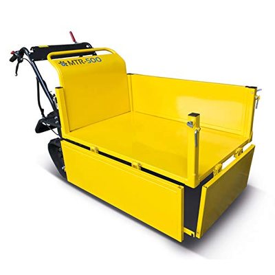 BAMATO Mini-Raupendumper MTR-500 / Gelb, Zuladung: bis 500 kg, kraftvoller 6,5 PS Motor, 6 Vorwärts- und 2 Rückwärtsgäng