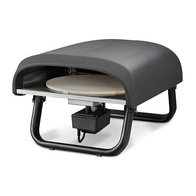 Enders® Pizzaofen PACO™ Rotate, Pizzastein rund, Thermometer, Pizza, Edelstahlbrenner, 4kW, Cordierit-Pizzastein 30,5cm,