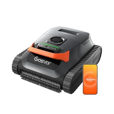 (2026 Neu) Gosvor Poolroboter Wand und Boden, Wasserlinie, Flachzone 4-in-1, Bis zu 200 Min. Laufzeit, Leichtgewicht 6,9