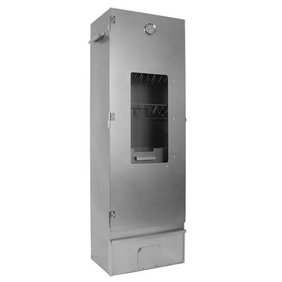 Grafner XXL Räucherofen mit 6 Etagen, Sichtfenster und Thermometer, legierter Stahl, 12x Haken, Räucherschrank zum Heißr