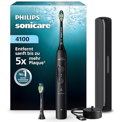 Philips Sonicare Series 4100 Elektrische Zahnbürste – Schallzahnbürste mit Drucksensor, 4 Putzeinstellungen, EasyStart, 
