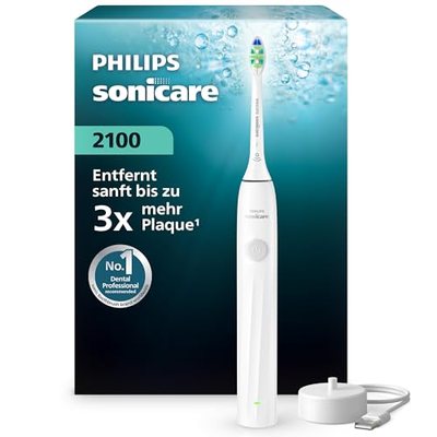 Philips Sonicare Series 2100 Elektrische Zahnbürste – Schallzahnbürste mit zwei Intensitätsstufen, EasyStart-Funktion, S
