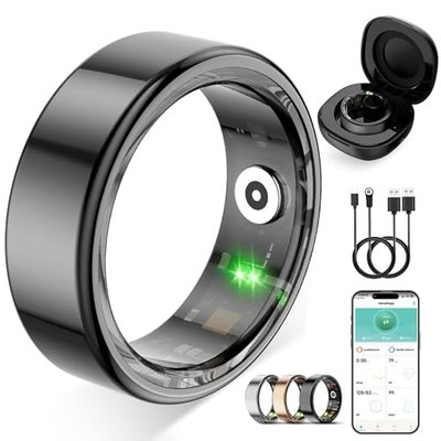 ZBNMY Smart Ring für Damen Herren, Fitness Tracking Ring mit Herzfrequenz, Schlafüberwachung, Schrittzählung für iOS und