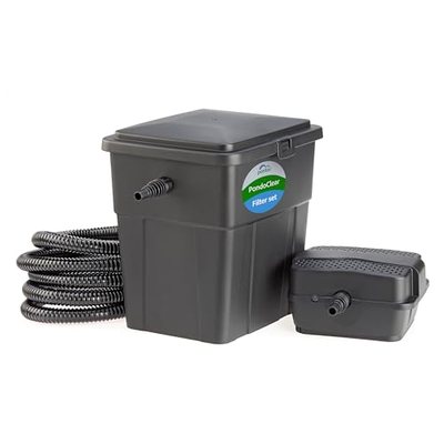 Pontec 51226 PondoClear Set 4000 - Mehrstufiges Filtersystem aus Durchlauffilter und UVC-Einheit (7 Watt) / Komplettset,