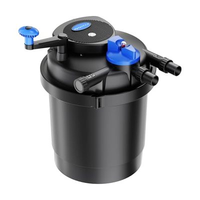 SunSun CPF-2500 Druckteichfilter 6000 l/h / 11 W UVC Einheit, Teichdruckfilter für Teiche bis 6000 Liter, Teichklärer, F