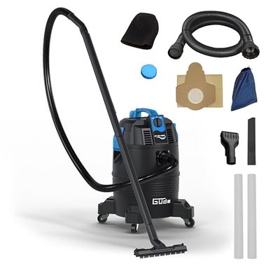 Güde GS 30-1600 3 in 1 Schlammsauger – 230 Volt, 1600 Watt, 180 Millibar Unterdruck, 30 Liter Behälter, 4 Meter Saugschl