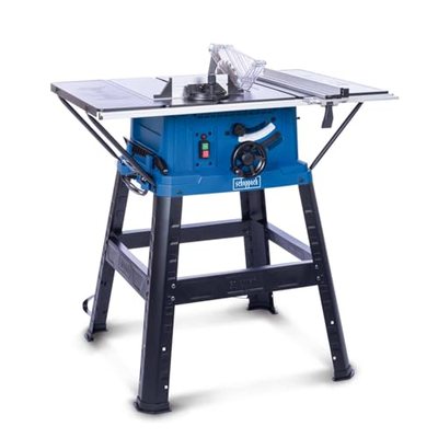 Scheppach Tischkreissäge HS254 mit Softstart | Schnitthöhe 85mm | 2200W / 230V | 880mm Tischhöhe | XXL-Tischgröße mit Ve