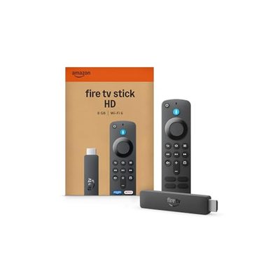 Amazon Fire TV Stick HD (neueste Generation), Free- und Live-TV-Inhalte, Alexa-Sprachfernbedienung, wird über den Fernse