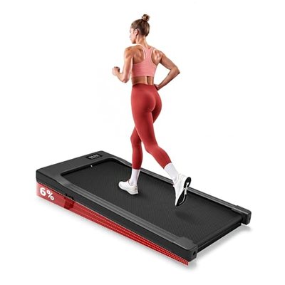 Superun Walking Pad mit Steigung 6%, Laufband für Zuhause mit App max 6km/h und 12km/h Version, Schreibtisch- Laufband b